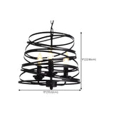 Industrial Cage Black Metal Candle Restaurant Chandelier Image - 18