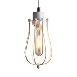 Industrial Cage Metal Edison Bulb Dining Room Pendant Light Image - 9