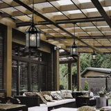 Industrial Chain Cage Outdoor Black Lantern Pendant Light Image - 4