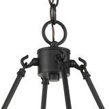 Industrial Circular Black Iron Candelabra Chandelier Image - 15