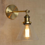 Industrial Clear Glass Cone LED Wall Sconce Light Image - 1