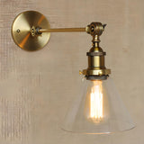 Industrial Clear Glass Cone LED Wall Sconce Light Image - 10