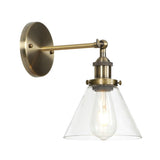 Industrial Clear Glass Cone LED Wall Sconce Light Image - 12