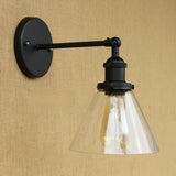 Industrial Clear Glass Cone LED Wall Sconce Light Image - 14