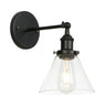 Industrial Clear Glass Cone LED Wall Sconce Light Image - 3