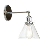 Industrial Clear Glass Cone LED Wall Sconce Light Image - 5