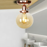 Industrial Clear Glass Cone Semi-Flush Mount Light Image - 26