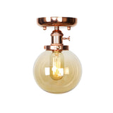 Industrial Clear Glass Cone Semi-Flush Mount Light Image - 27