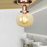 Industrial Clear Glass Cone Semi-Flush Mount Light Image - 28