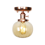 Industrial Clear Glass Cone Semi-Flush Mount Light Image - 30