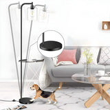 Industrial Clear Glass Cylinder LED Floor Lamp Image - 12