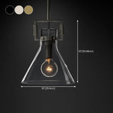 Industrial Clear Glass Dome Brass Pendant Light Image - 22