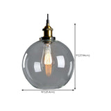 Industrial Clear Glass Pendant Light Flexible Length Image - 12