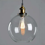 Industrial Clear Glass Pendant Light Flexible Length Image - 7