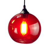 Industrial Colorful Glass Globe Edison Bulbs Pendant Light Image - 2