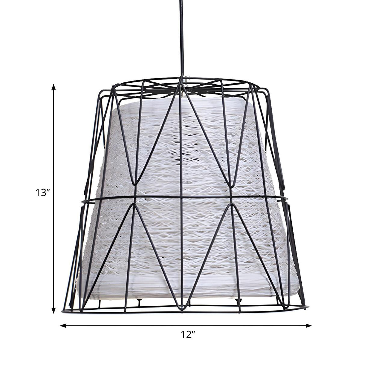 Industrial Colorful Striped Bucket Wire Frame Pendant Light 