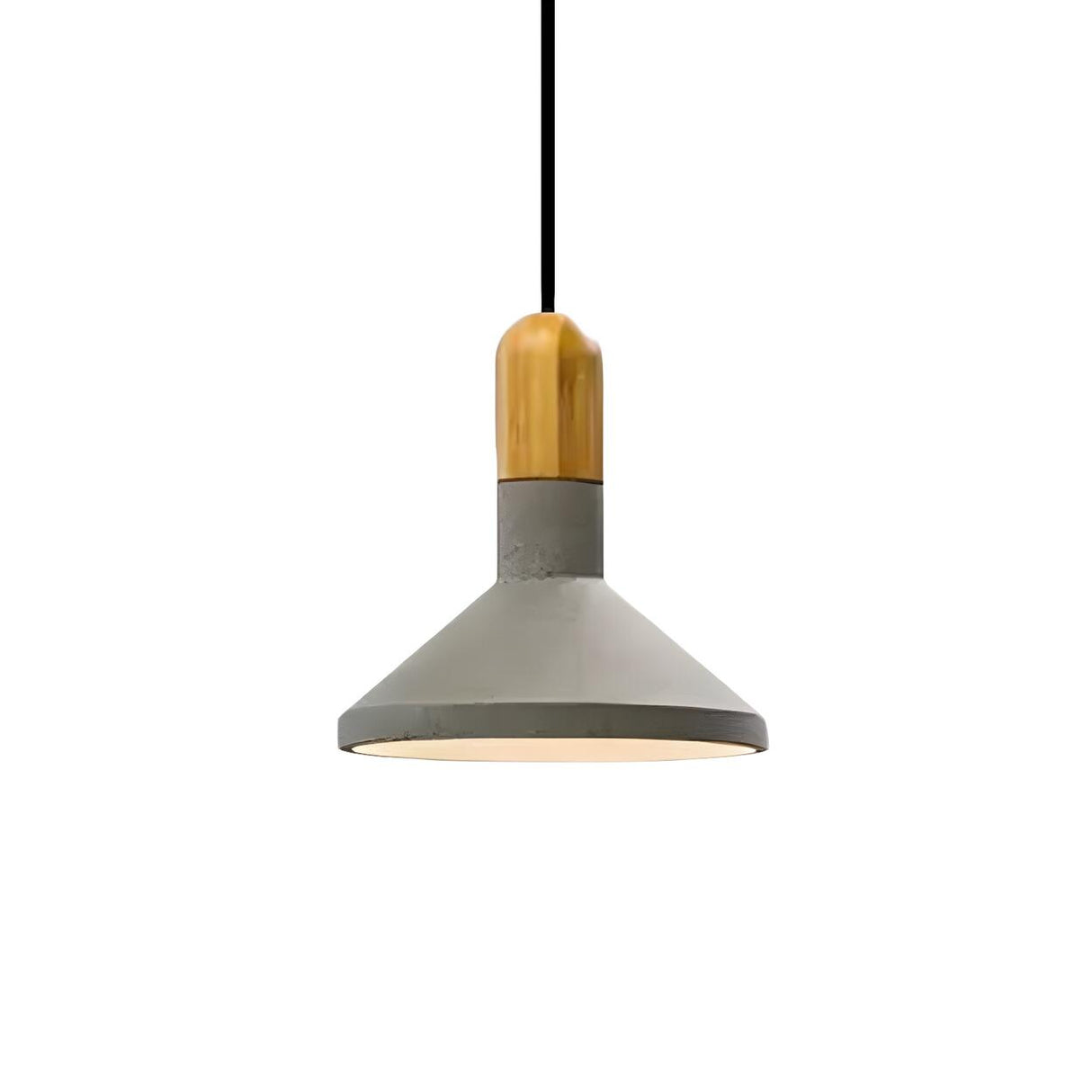 Industrial Concrete Wood Dining Table  Pendant Light Image - 4