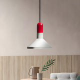 Industrial Concrete Wood Dining Table  Pendant Light Image - 7