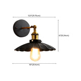 Industrial Cone Iron LED External Black Wall Sconce Image - 16