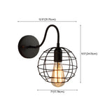 Industrial Cone Iron LED External Black Wall Sconce Image - 17