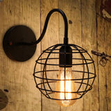 Industrial Cone Iron LED External Black Wall Sconce Image - 3