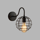 Industrial Cone Iron LED External Black Wall Sconce Image - 6