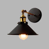 Industrial Cone Iron LED External Black Wall Sconce Image - 8