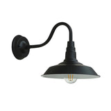 Industrial Cone Mini Iron Black Outdoor Wall Lamp Image - 11