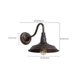 Industrial Cone Mini Iron Black Outdoor Wall Lamp Image - 14