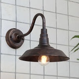 Industrial Cone Mini Iron Black Outdoor Wall Lamp Image - 2