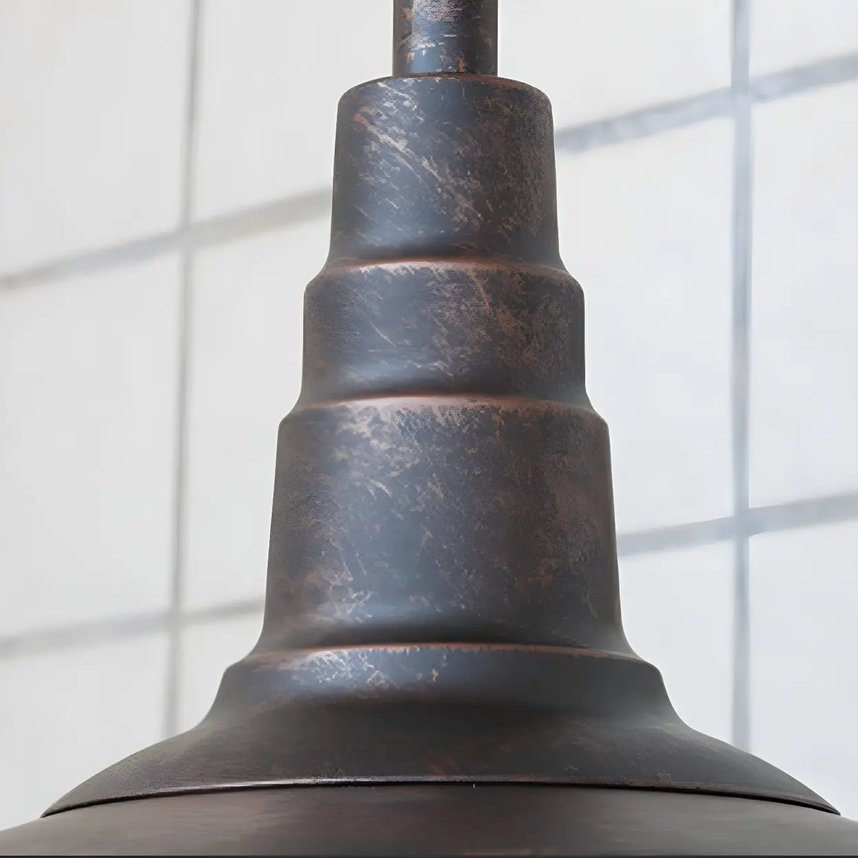 Industrial Cone Mini Iron Black Outdoor Wall Lamp Image - 6