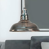 Industrial Cone Smoke Glass Living Room Pendant Light Image - 2