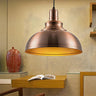 Industrial Copper Bowl Dome Pendant Light Adjustable Cord Image - 1