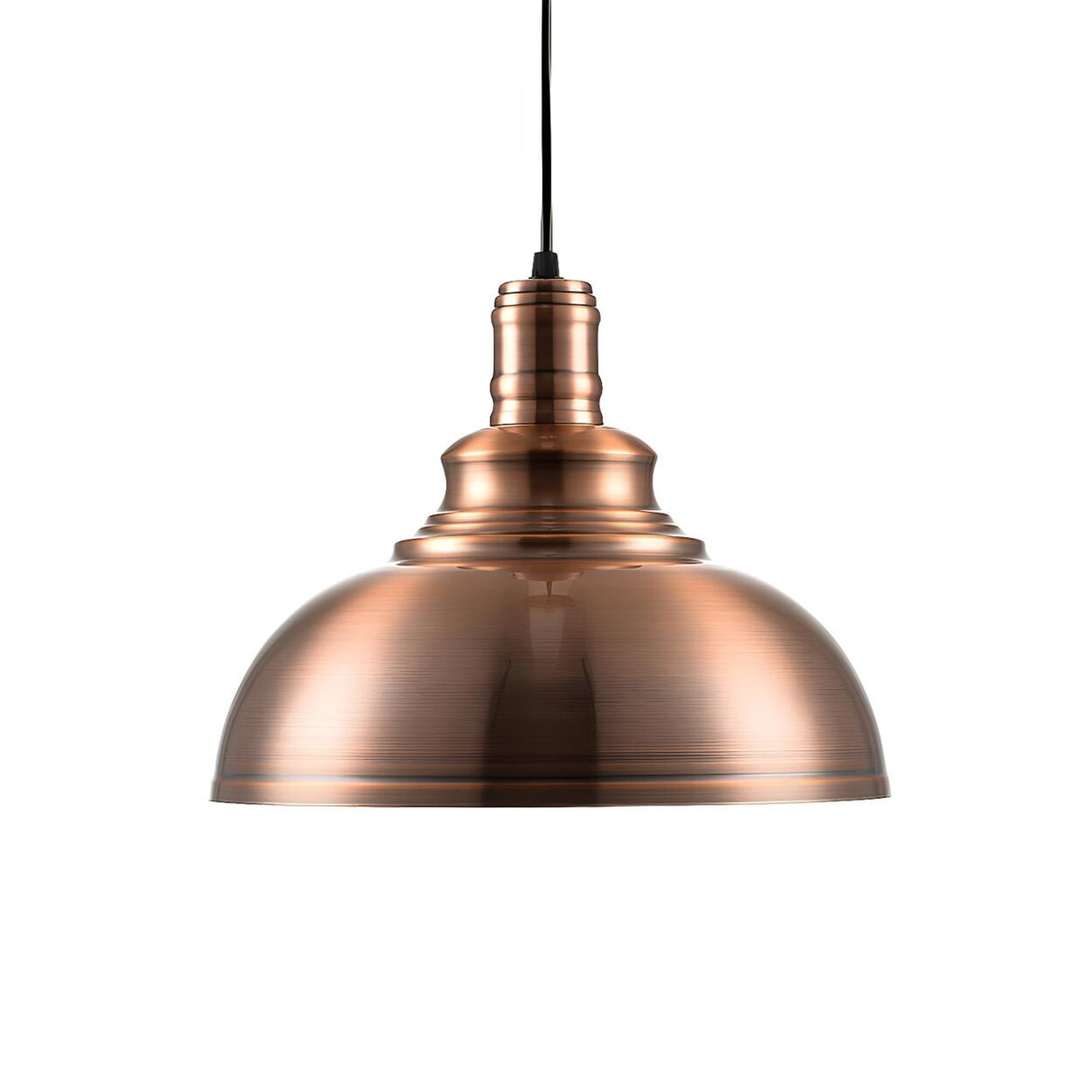 Industrial Copper Bowl Dome Pendant Light Adjustable Cord Image - 4