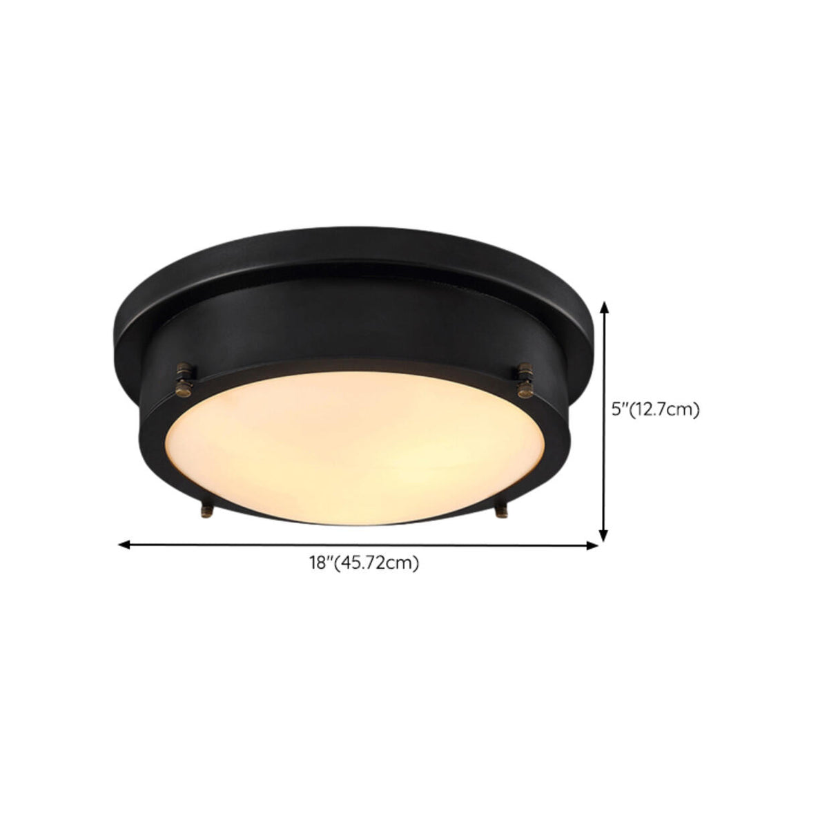 Industrial Cylinder Black Flush Mount Light Hallway Image - 17