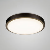 Industrial Cylinder Black Flush Mount Light Hallway Image - 9