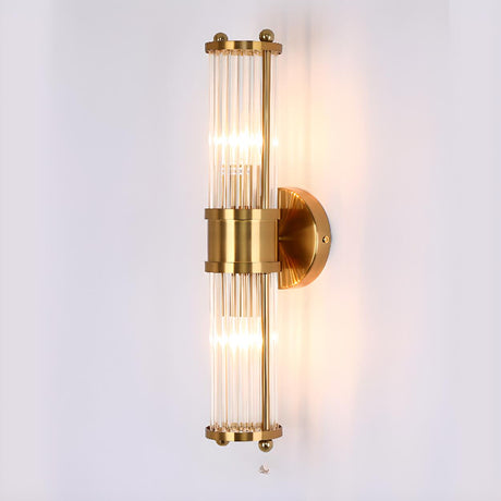 Industrial Cylindrical Crystal Glass Wall Sconce Image - 21