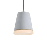 Industrial Dining Room Cement Grey Dome Pendant Light Image - 11