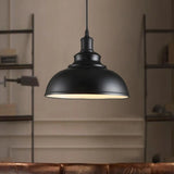 Industrial Dining Room Metal White Dome Pendant Light Image - 10