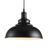 Industrial Dining Room Metal White Dome Pendant Light Image - 12