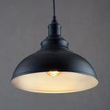 Industrial Dining Room Metal White Dome Pendant Light Image - 13