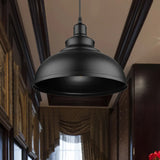 Industrial Dining Room Metal White Dome Pendant Light Image - 18