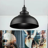 Industrial Dining Room Metal White Dome Pendant Light Image - 19