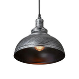 Industrial Dining Room Metal White Dome Pendant Light Image - 25