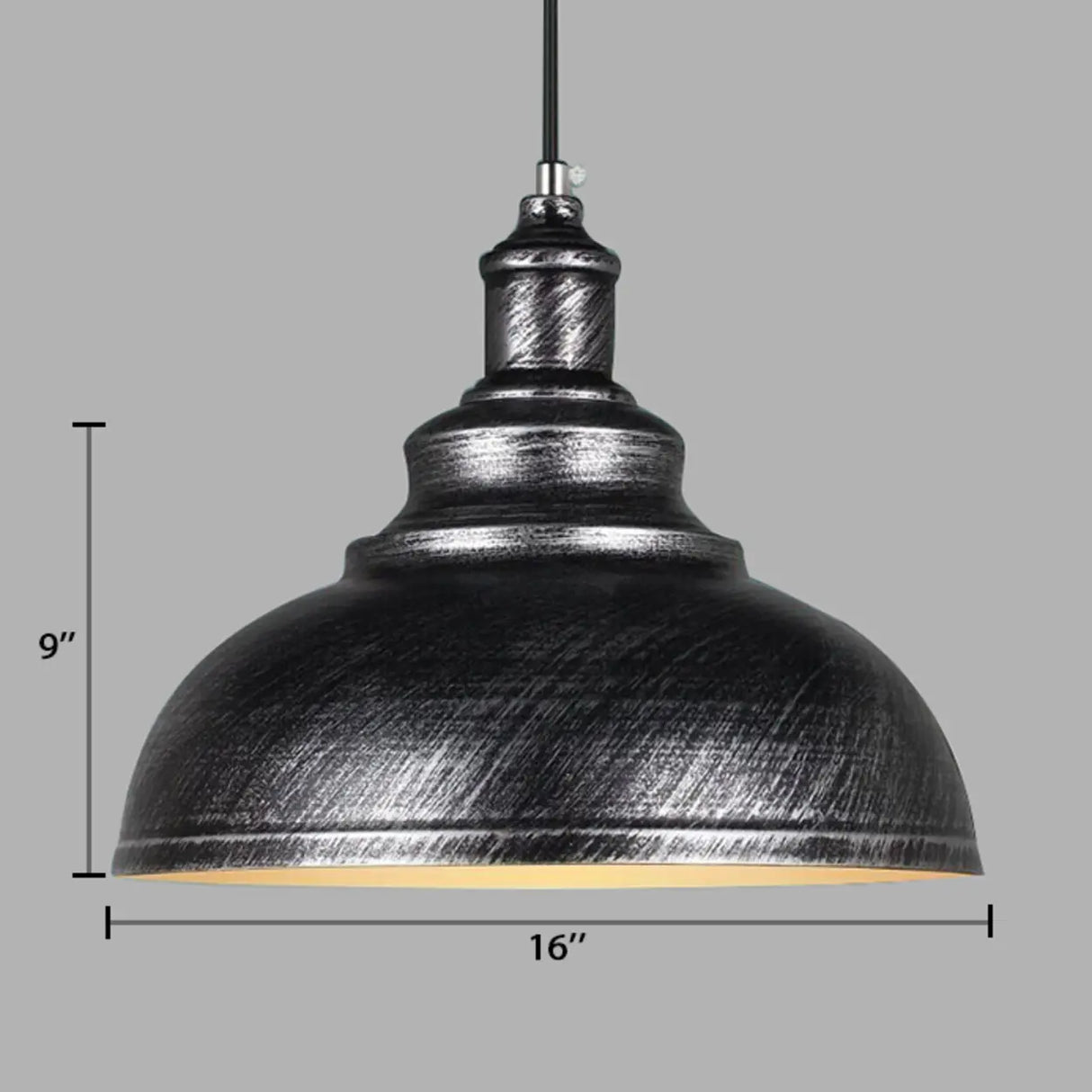 Industrial Dining Room Metal White Dome Pendant Light Image - 27