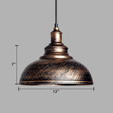 Industrial Dining Room Metal White Dome Pendant Light Image - 32