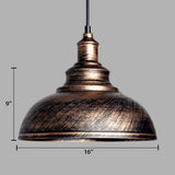 Industrial Dining Room Metal White Dome Pendant Light Image - 34