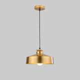 Industrial Dome Golden Pendant Light Flexible Length Image - 11