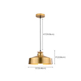 Industrial Dome Golden Pendant Light Flexible Length Image - 17