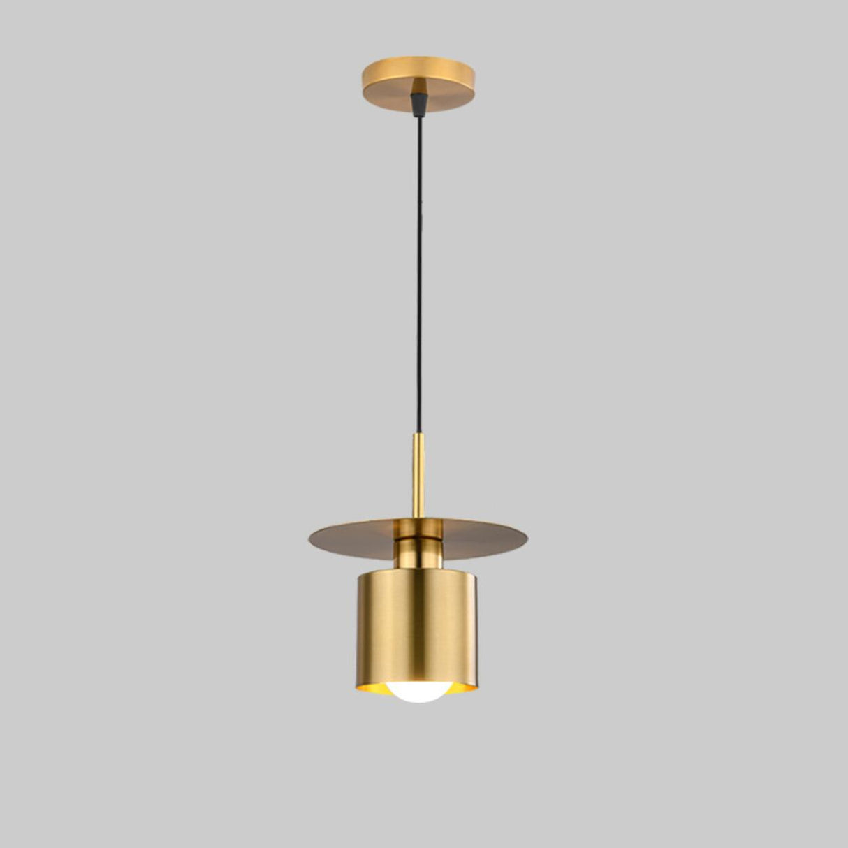 Industrial Dome Golden Pendant Light Flexible Length Image - 7